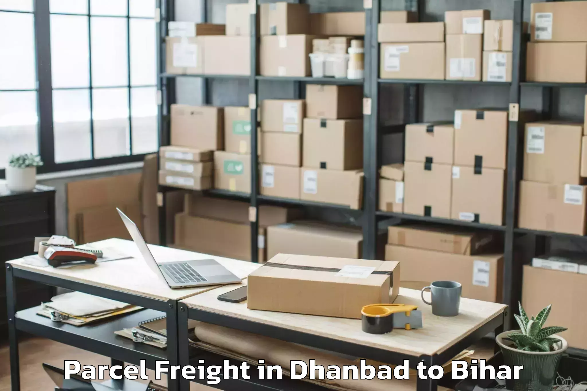 Top Dhanbad to Luckeesarai Parcel Freight Available